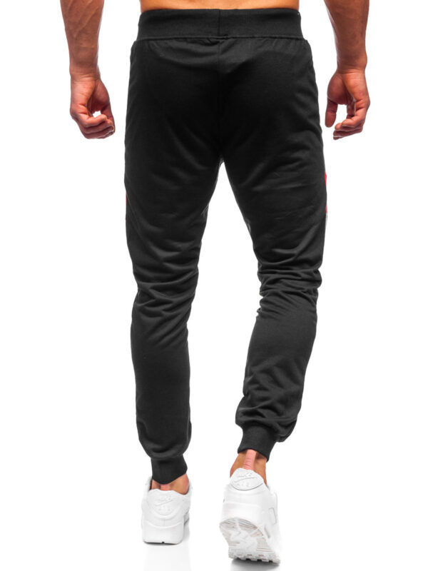 Men's Black Sweatpants/ Trousers Pythonspo-PSJ-150821 - Image 3