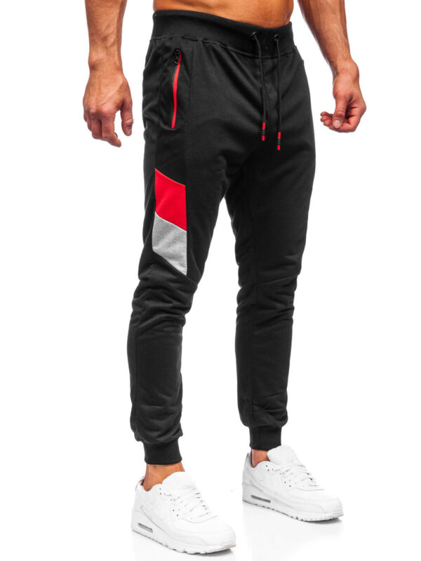 Men's Black Sweatpants/ Trousers Pythonspo-PSJ-150821 - Image 4