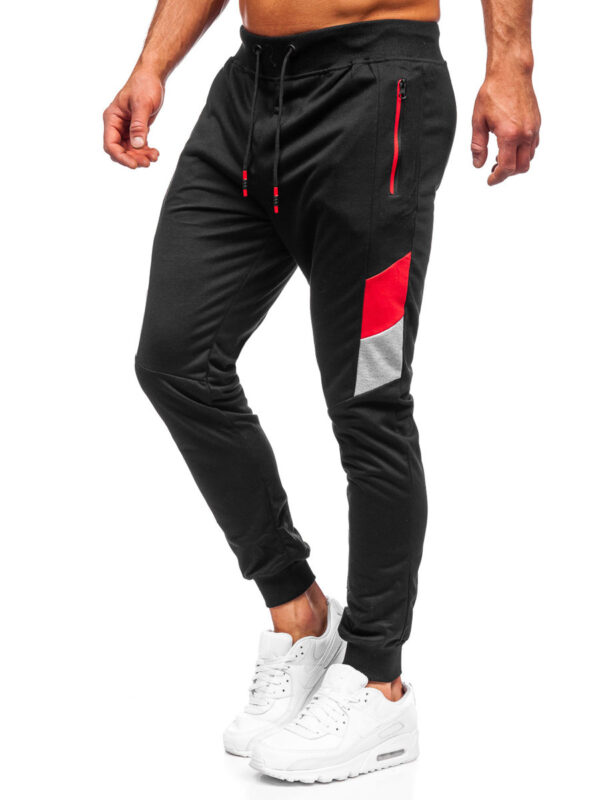 Men's Black Sweatpants/ Trousers Pythonspo-PSJ-150821 - Image 2