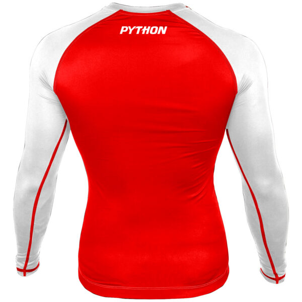 PYTHONSPO IMPACT RASHGUARD - LONG SLEEVES - RED/WHITE - Image 4