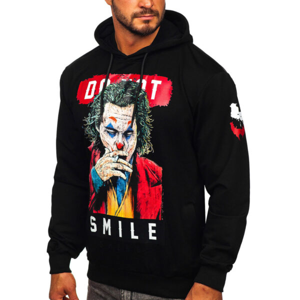 Men's Printed Hoodie Pythonspo 210814p Black - Image 2