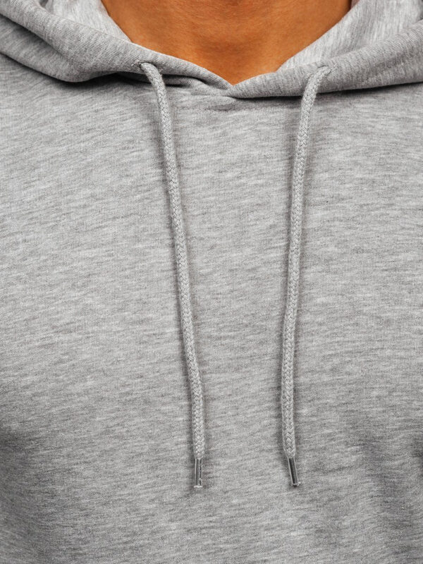 Heather Grey Kangaroo Pythonspo 211408 Men's Hoodie - Image 3