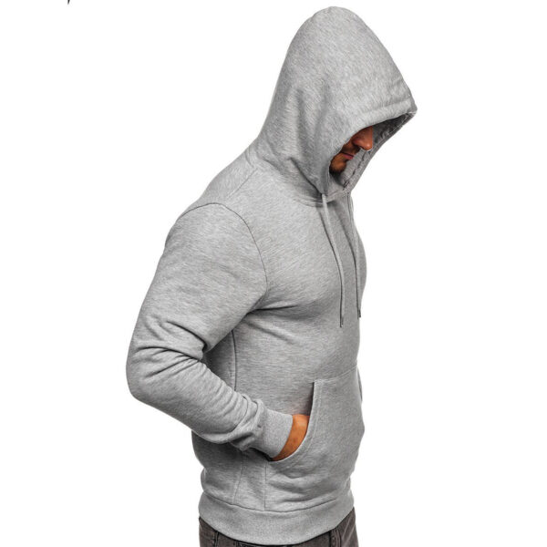 Heather Grey Kangaroo Pythonspo 211408 Men's Hoodie - Image 4