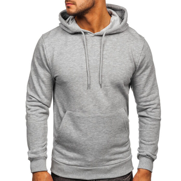 Heather Grey Kangaroo Pythonspo 211408 Men's Hoodie - Image 2