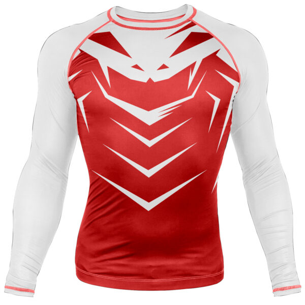 PYTHONSPO IMPACT RASHGUARD - LONG SLEEVES - RED/WHITE